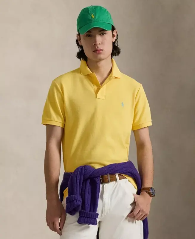 Men's Classic-Fit Mesh Polo Shirt - Sunfish Yellow - POLO RALPH LAUREN