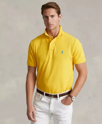 Men's Classic-Fit Mesh Polo-Yellow Fin 