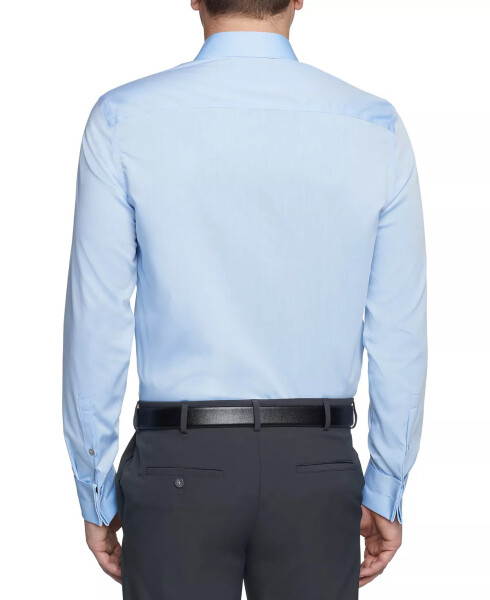 Men's Classic-Fit Non-Iron Performance French Cuff Dress Shirt Blue - 4