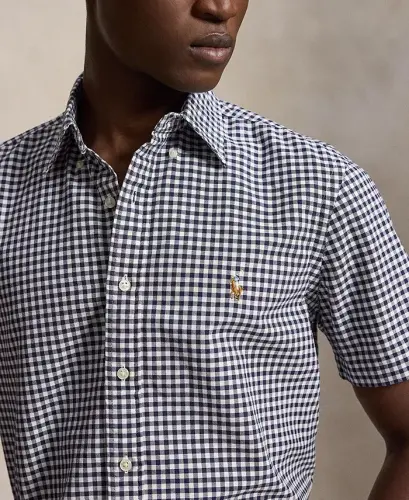 Men's Classic-Fit Oxford Shirt - 4338V Navy White - POLO RALPH LAUREN (1)
