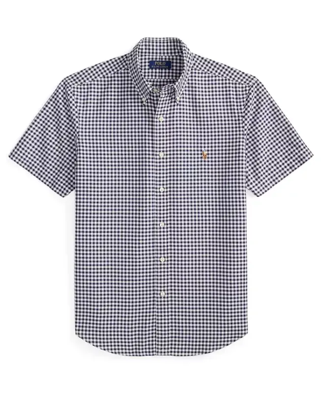 Men's Classic-Fit Oxford Shirt - 4338V Navy White - 3