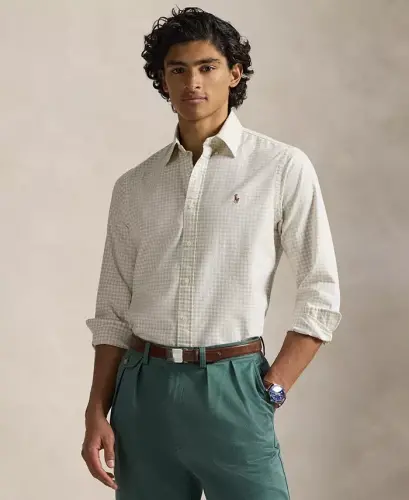Men's Classic-Fit Oxford Shirt - Basic Sand White - 1