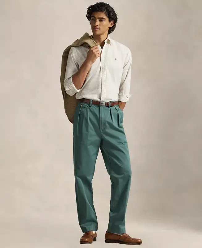 Men's Classic-Fit Oxford Shirt - Basic Sand White - 4