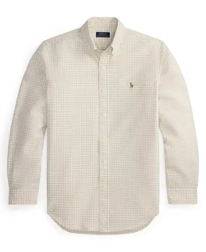 Men's Classic-Fit Oxford Shirt - Basic Sand White - 5