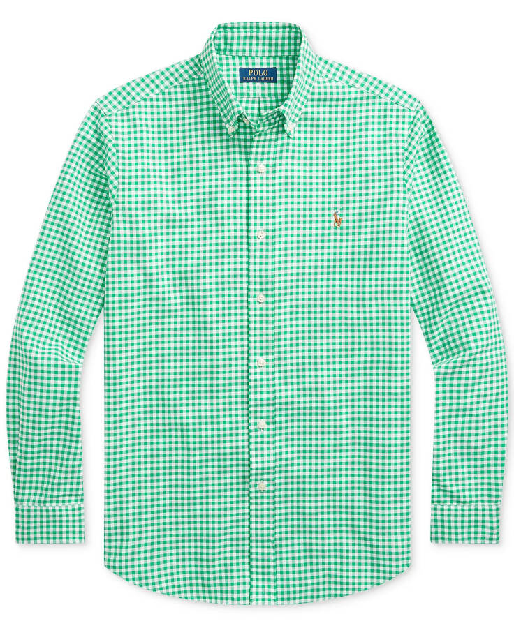 Men's Classic-Fit Oxford Shirt Mayan Green/White - 6