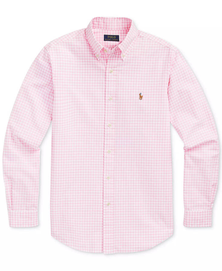 Men's Classic-Fit Oxford Shirt Pink/White - 6