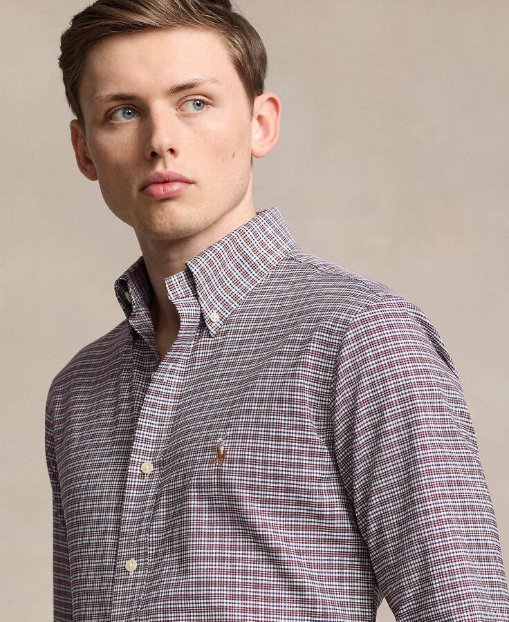 Men's Classic-Fit Oxford Shirt Wine/navy - 3