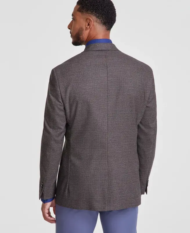 Men's Classic-Fit Pattern Sport Coat-Brown - 2