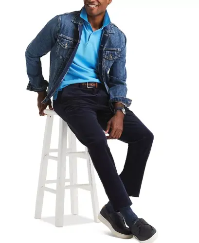 Men's Classic-Fit Performance Deck Polo Shirt - Azure Blue - 4