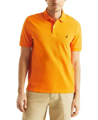Men's Classic-Fit Performance Deck Polo Shirt - Coast Guard Orange 