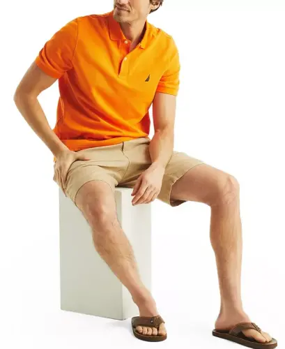Men's Classic-Fit Performance Deck Polo Shirt - Coast Guard Orange - 4