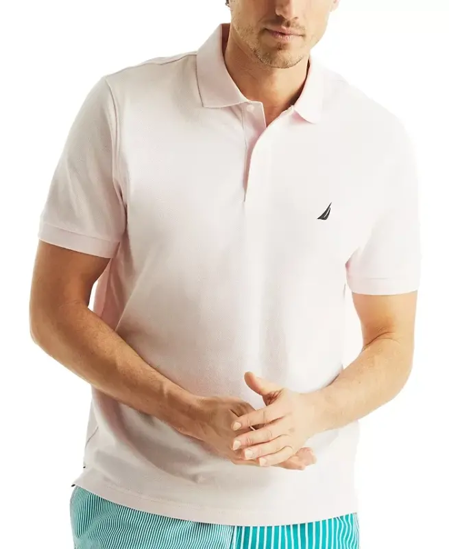 Men's Classic-Fit Performance Deck Polo Shirt - Cradle Pink - 1