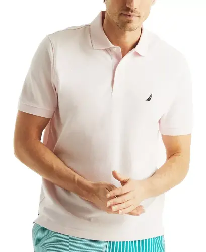 Men's Classic-Fit Performance Deck Polo Shirt - Cradle Pink 