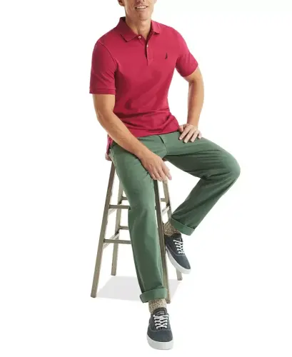 Men's Classic-Fit Performance Deck Polo Shirt - Deep Fuschia - 4