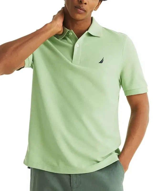 Men's Classic-Fit Performance Deck Polo Shirt - Fair Green - 1