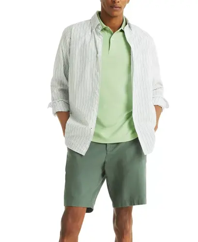 Men's Classic-Fit Performance Deck Polo Shirt - Fair Green - NAUTICA (1)