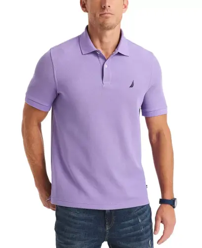 Men's Classic-Fit Performance Deck Polo Shirt - Paisley Purple - 3