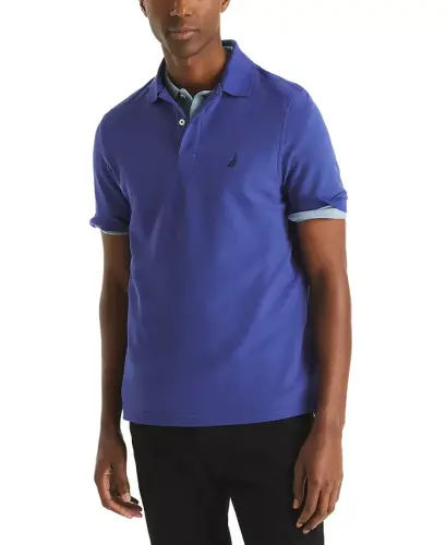 Men's Classic-Fit Performance Deck Polo Shirt - Purple Blue - 3