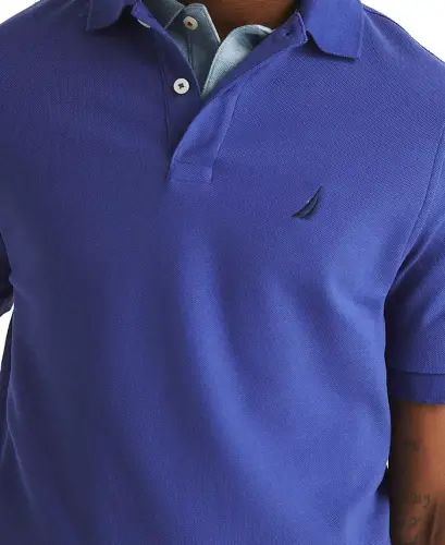 Men's Classic-Fit Performance Deck Polo Shirt - Purple Blue - 4