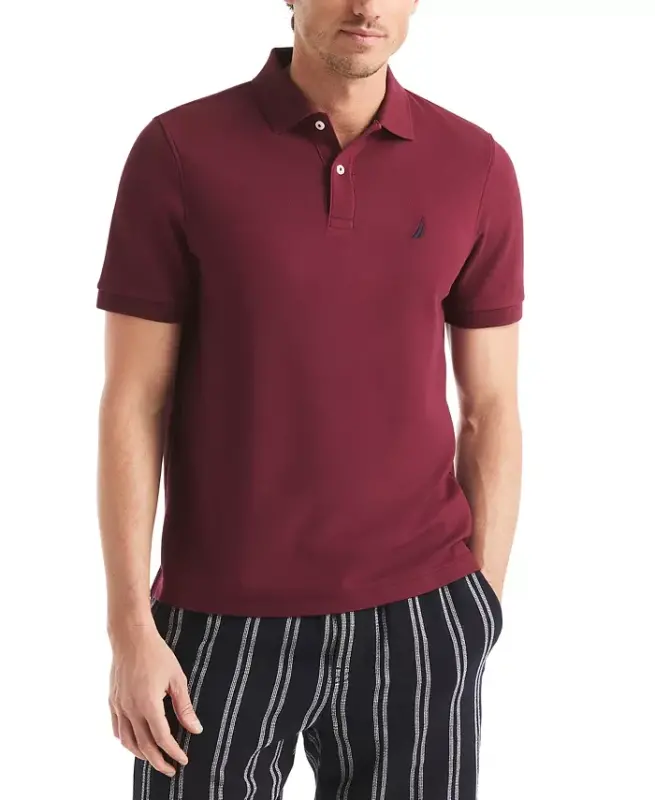 Men's Classic-Fit Performance Deck Polo Shirt - Zinfandel - NAUTICA
