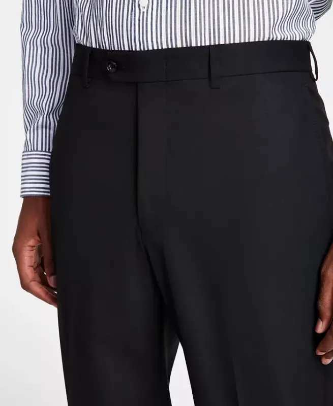 Men's Classic Fit Performance Dress Pants-Black - 4
