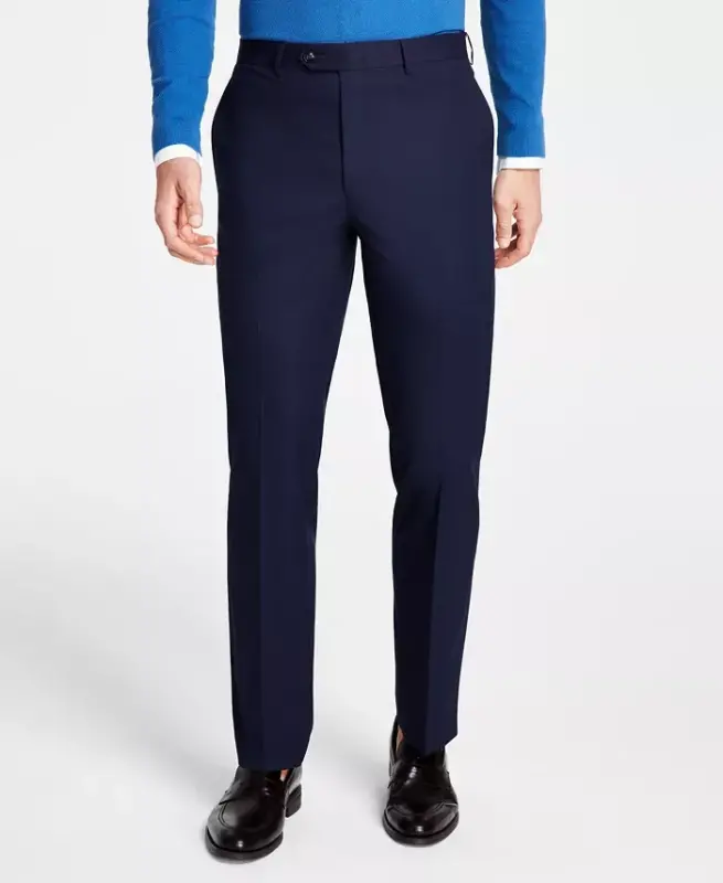 Men's Classic Fit Performance Dress Pants-Navy - 2