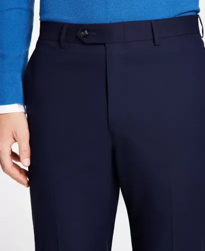 Men's Classic Fit Performance Dress Pants-Navy - 4