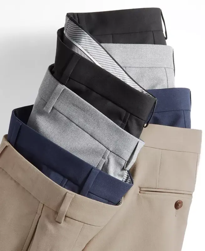 Men's Classic Fit Performance Dress Pants-Navy - 8