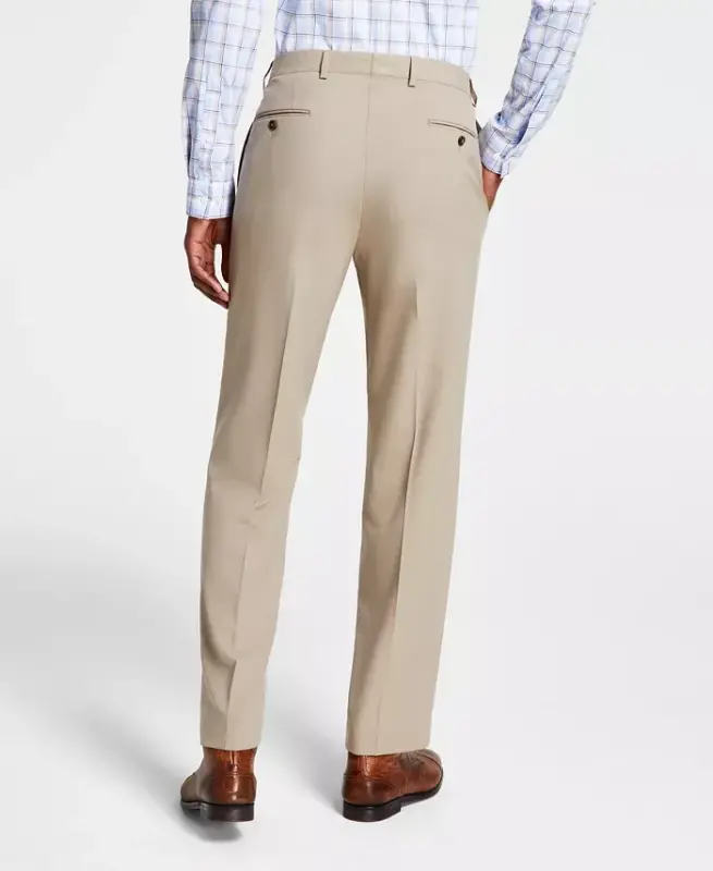 Men's Classic Fit Performance Dress Pants-Tan - 3