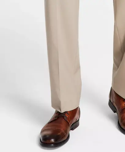 Men's Classic Fit Performance Dress Pants-Tan - 7