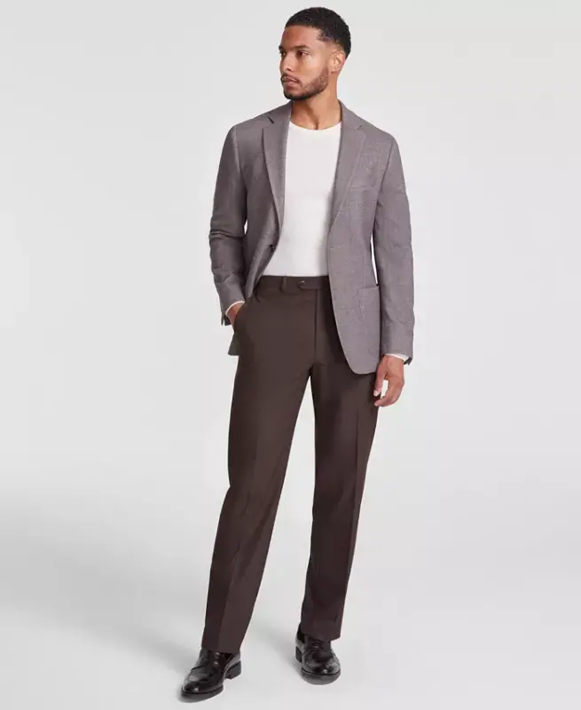 Men's Classic Fit Performance Dress Pants - Tobacco - MICHAEL KORS