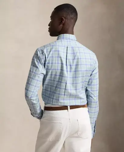 Men's Classic-Fit Performance Oxford Shirt - Blue Green Multi - POLO RALPH LAUREN (1)