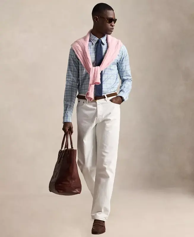 Men's Classic-Fit Performance Oxford Shirt - Blue Green Multi - 3