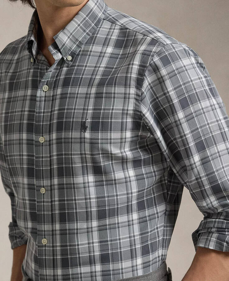 Men's Classic-Fit Performance Oxford Shirt Grey Multi - 3