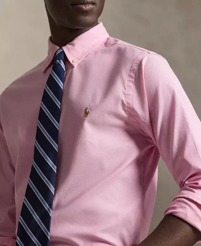 Men's Classic-Fit Performance Oxford Shirt - New Rose - 3