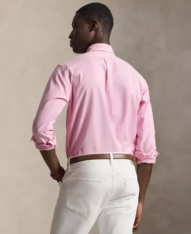 Men's Classic-Fit Performance Oxford Shirt - New Rose - 4