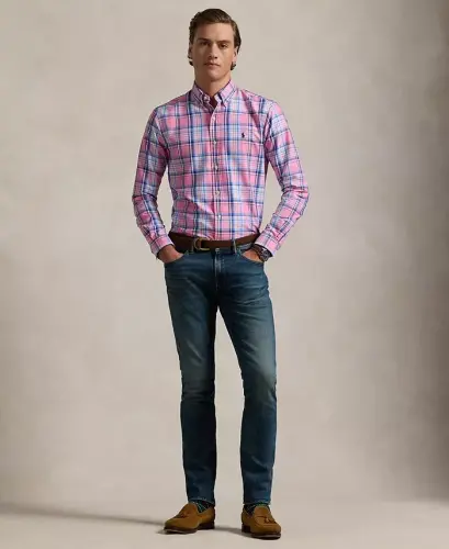 Men's Classic-Fit Performance Oxford Shirt - Pink Blue Multi - POLO RALPH LAUREN (1)
