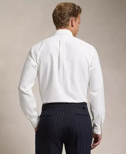 Men's Classic-Fit Performance Oxford Shirt-White - 3