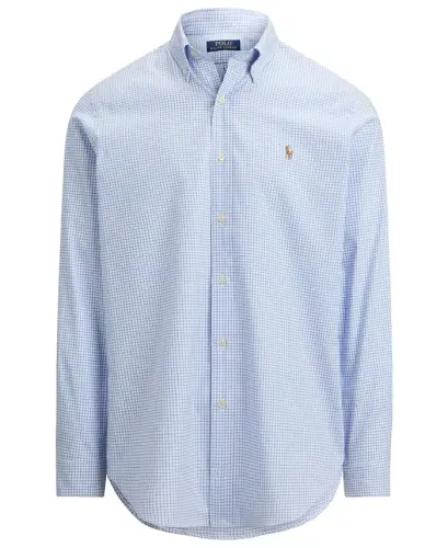 Men's Classic-Fit Performance Oxford Shirt - White Harbor Island Blue - 4