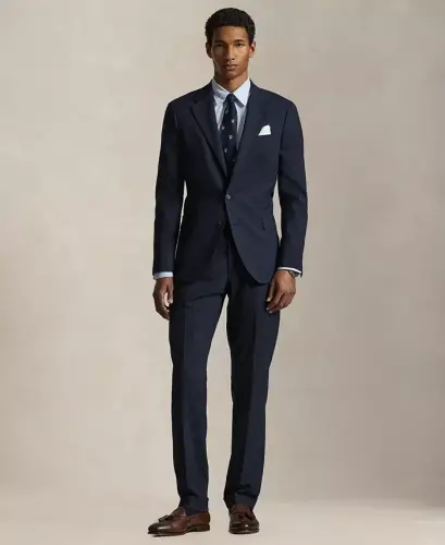 Men's Classic-Fit Performance Oxford Shirt - White Harbor Island Blue - 5