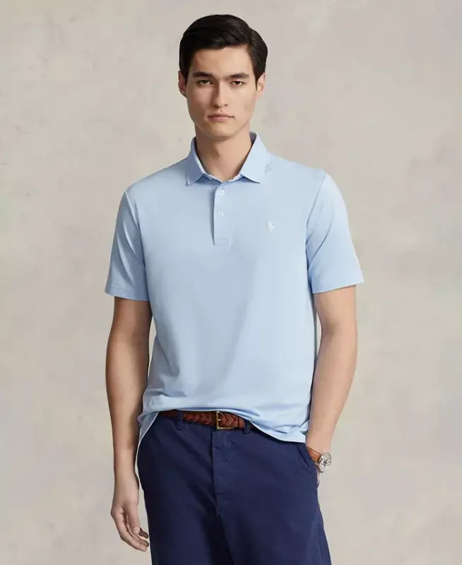 Men's Classic-Fit Performance Polo Shirt - Office Blue - POLO RALPH LAUREN