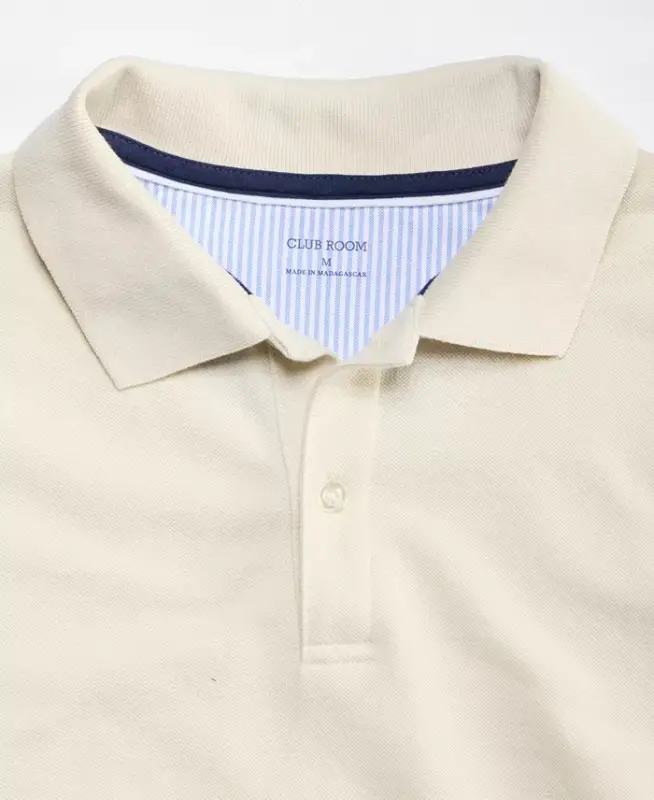 Men's Classic Fit Performance Stretch Polo, Created for Modazone - Antique Cream - 3