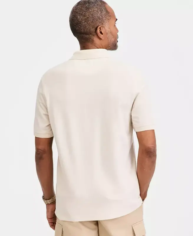 Men's Classic Fit Performance Stretch Polo, Created for Modazone - Antique Cream - 4