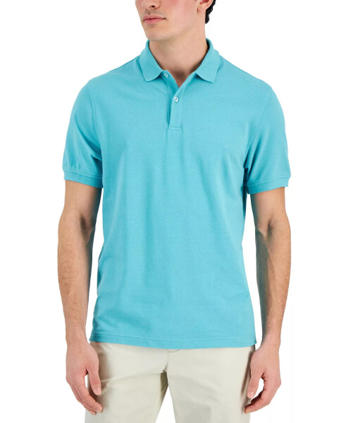 Men's Classic Fit Performance Stretch Polo, Created for Modazone Aqua Tourmaline - 2