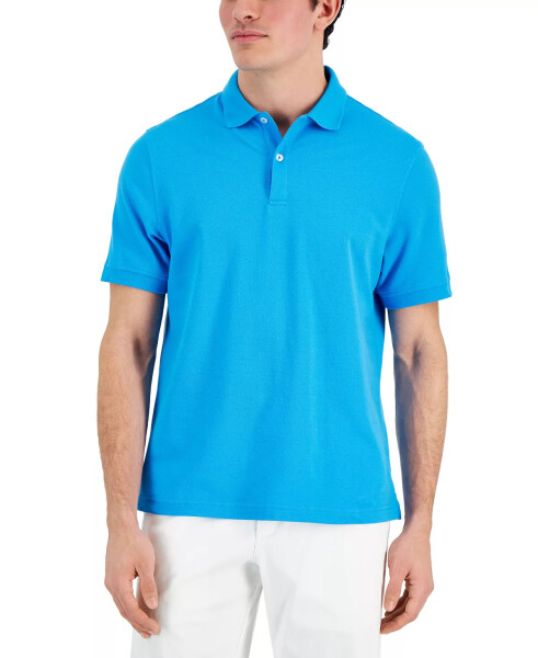 Men's Classic Fit Performance Stretch Polo, Created for Modazone Aztec Sky - 4