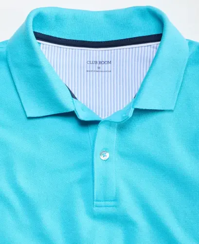 Men's Classic Fit Performance Stretch Polo, Created for Modazone - Cool Turq - 3
