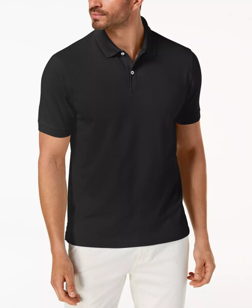 Men's Classic Fit Performance Stretch Polo, Created for Modazone Deep Black - 2