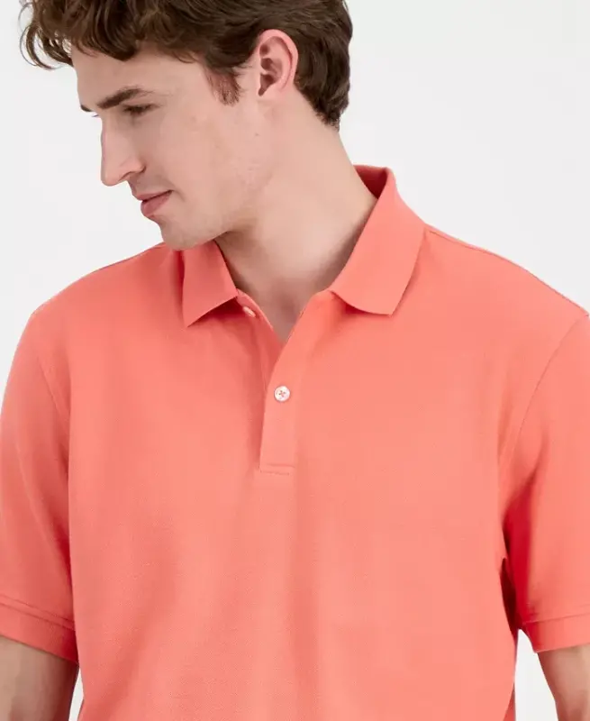 Men's Classic Fit Performance Stretch Polo, Created for Modazone - Grapefruit - 3