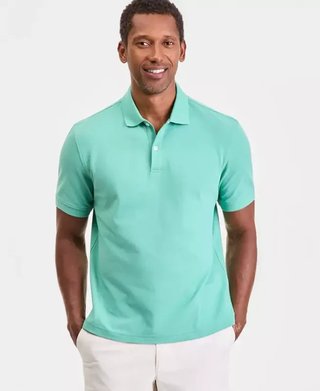 Men's Classic Fit Performance Stretch Polo, Created for Modazone - Jadeite Dream - CLUB ROOM