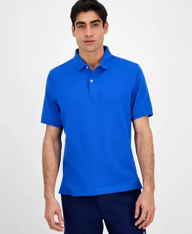 Men's Classic Fit Performance Stretch Polo, Created for Modazone - Light Orchid - CLUB ROOM